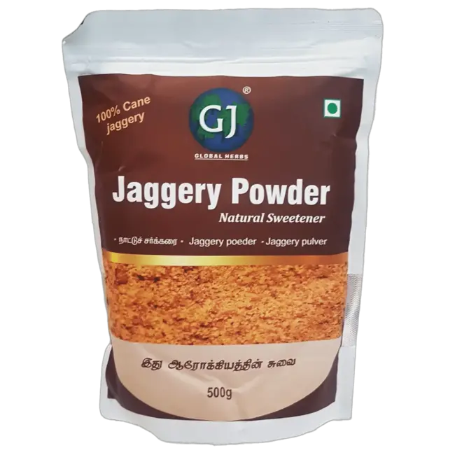 GJ Suikerriet Jaggery Poeder, 500 g