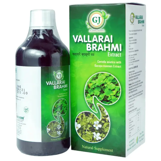 GJ Vallarai Brahmi Extract - Brain Vitality Supplement, 500 ml