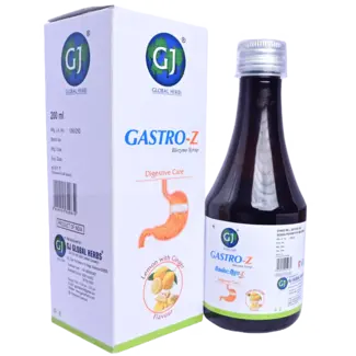 GJ Gastro-Z Syrup - Digestive Care Supplement, 200 ml