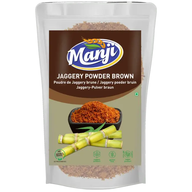 Manji Jaggery Powder Brown (suiker), 500 g