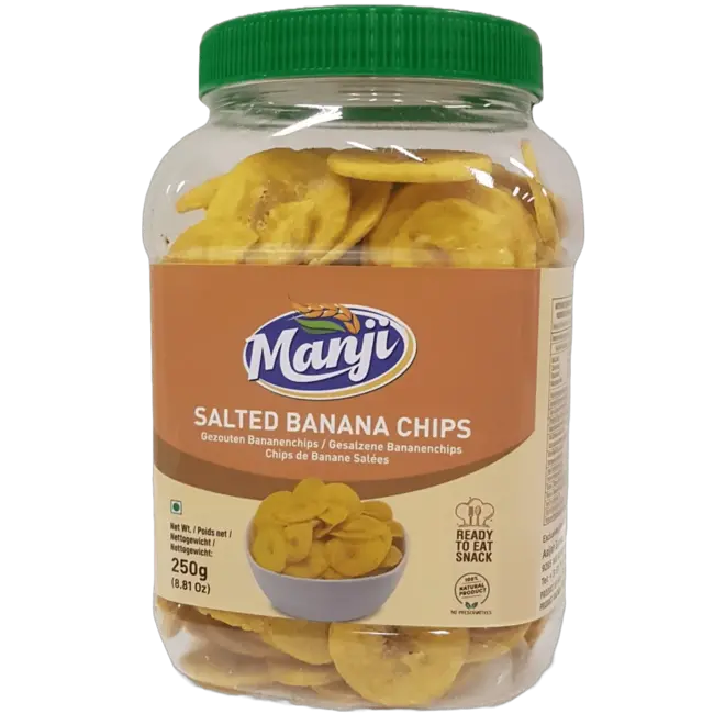 Manji Gezouten Bananen Chips, 250 g