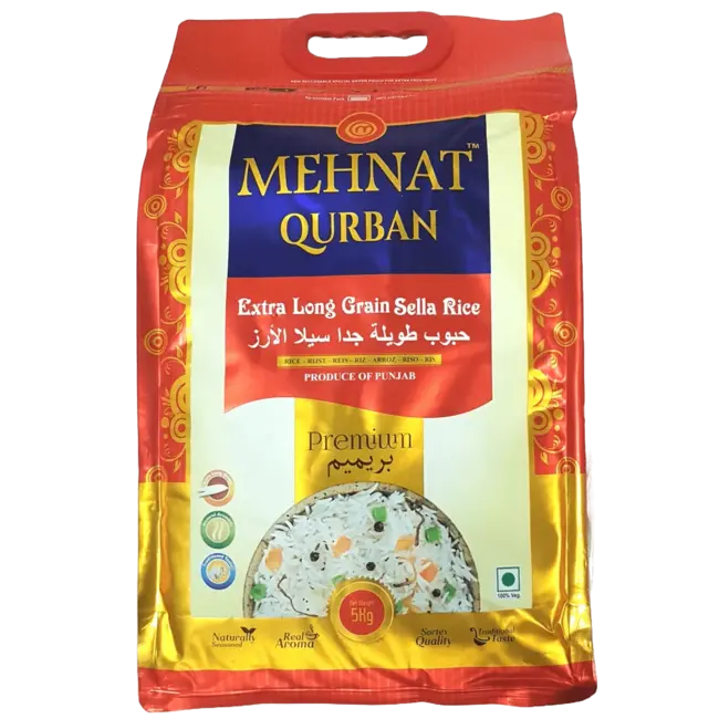 Mehnat Qurban Sella Rijst Extra Lange Korrel, 5 kg