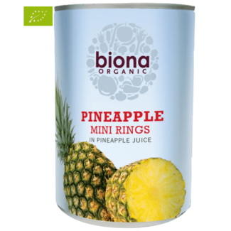 Biona Organic Pineapple Mini Rings In Juice, 425 g