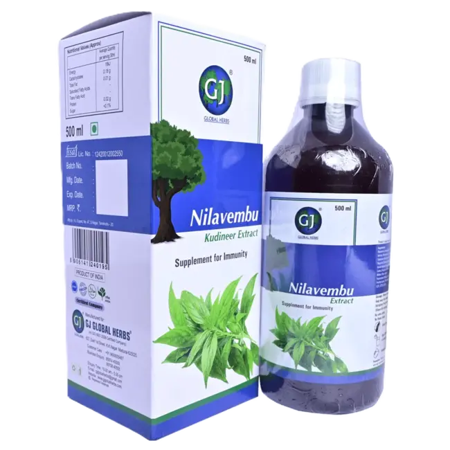 GJ Nilavembu Kudineer Extract - Weerstand Supplement, 500 ml