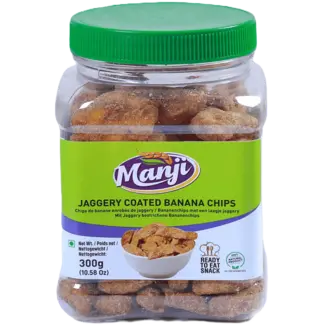 Manji Jaggery Coated Banana Chips, 300 g