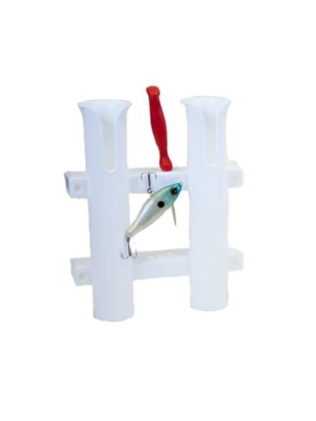 Fish-On! Tube Doppelrutenhalter Weiß