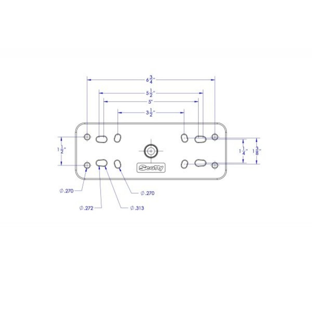 Scotty 163 Ball Mounting System with Large Fish Finder Mounting Plate
