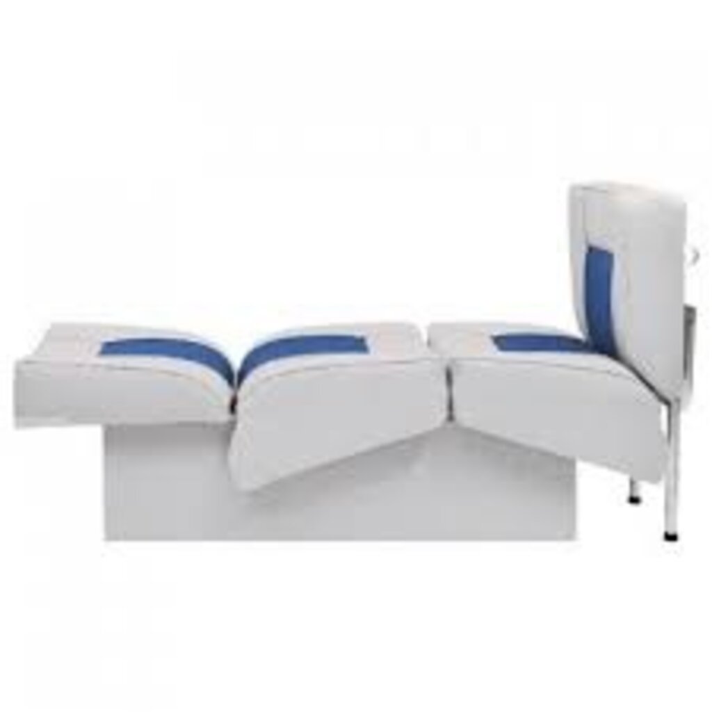 Eggers Back to Back Boat Seat White/Blue