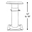 Springfield Boat Seat Pedestal Adjustable ** with rust spot damage