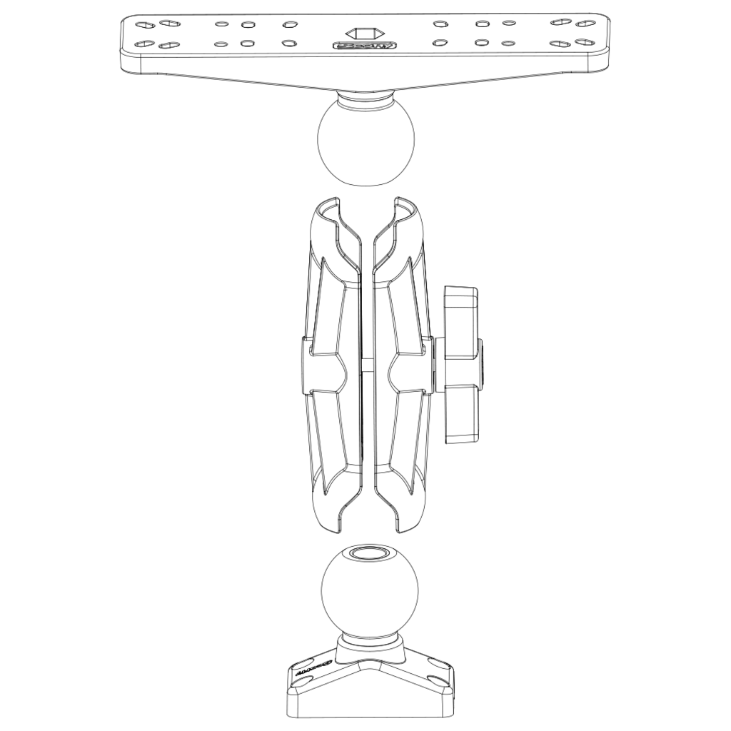 Scotty 176 2,25 " Ball System Base