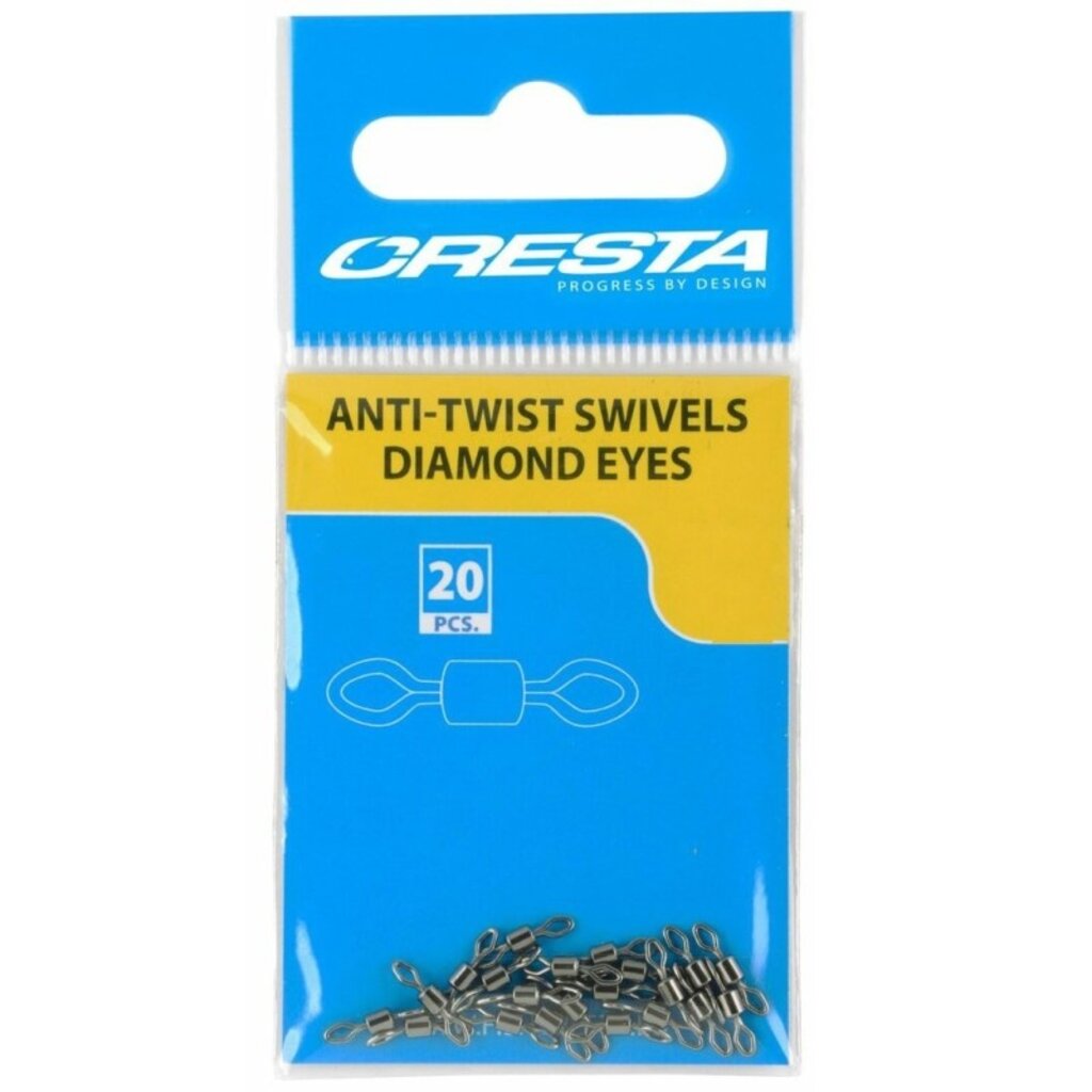 Cresta Anti Twist Swivels Diamond Eyes 0,03 Gr size 22