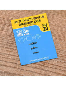 Cresta Anti Twist Swivels Diamond Eyes 0,05 Gr size 20