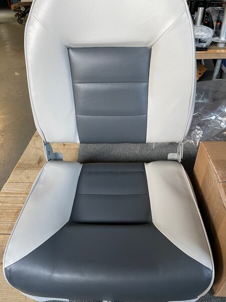 Eggers Comfort High Back Boat Seat Gray/Charcoal ** damaged