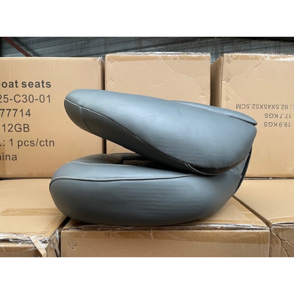 Eggers Tech High Back Boat Seat Black/Charcoal