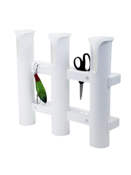 Fish-On! Tube Triple Rod Holder White