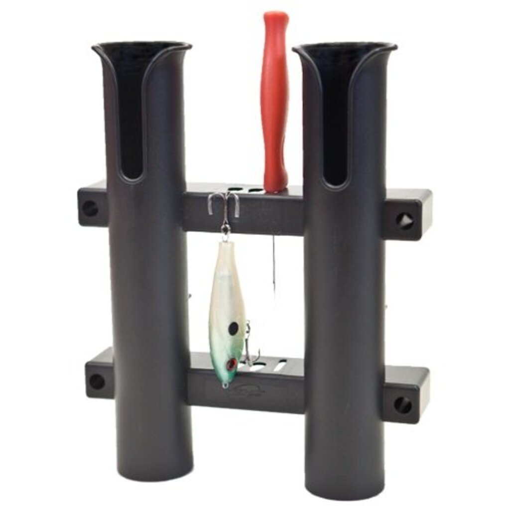 Fish-On! Tube Double Rod Holder Black