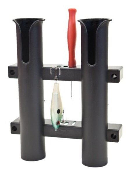 Fish-On! Tube Double Rod Holder Black