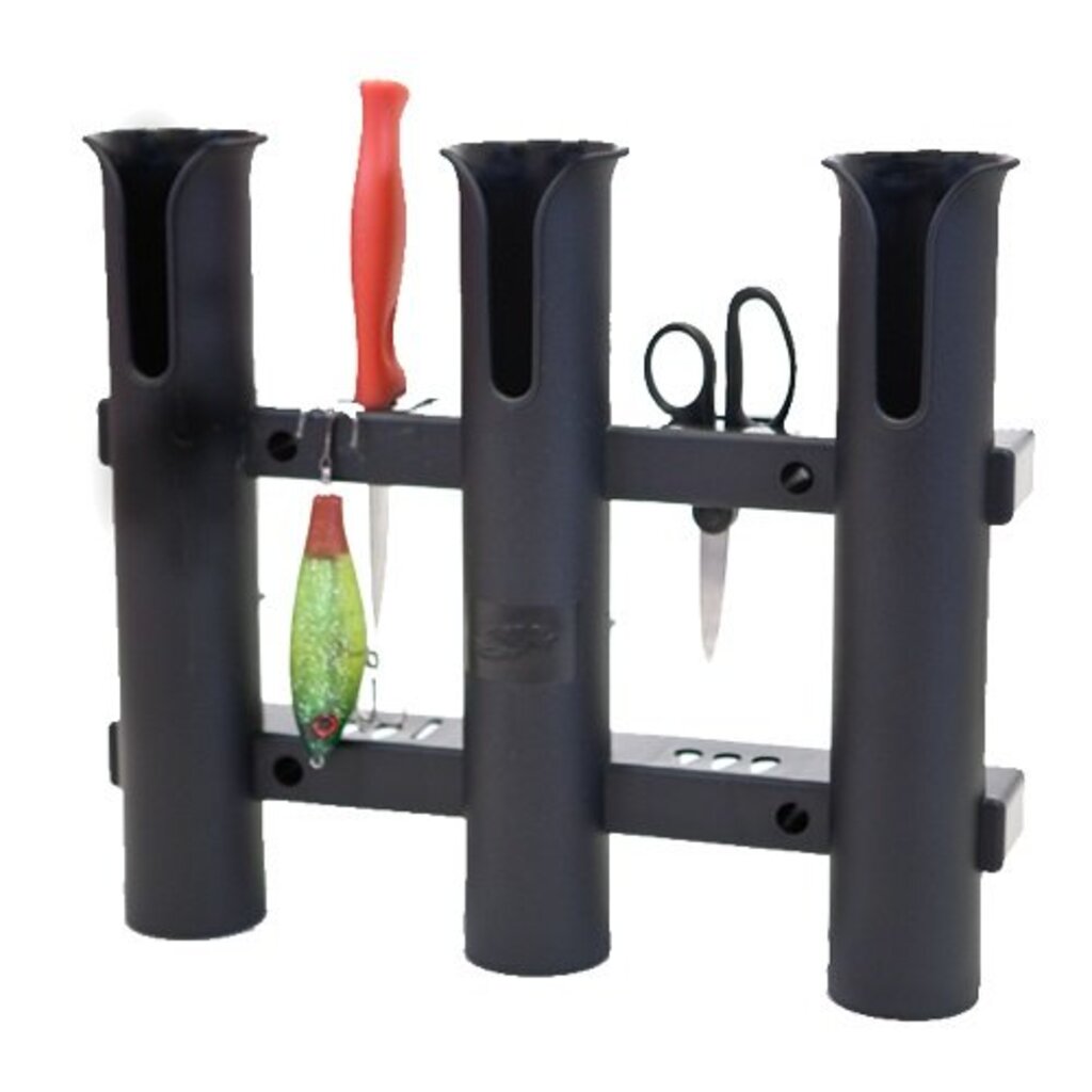 Fish-On! Tube Triple Rod Holder Black