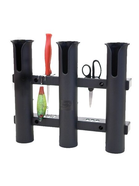 Fish-On! Tube Triple Rod Holder Black