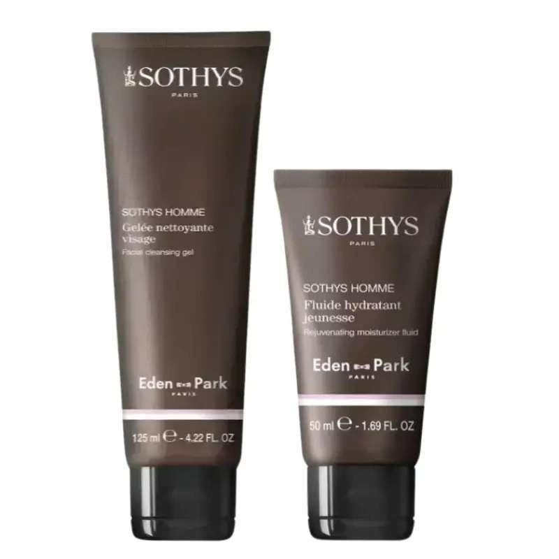 Sothys Coffret Trio  Sothys Homme Eden Park Gel Douche + Gelee Nettoyant Energisant Visage + Fluide hydratant Jeunesse - Copy