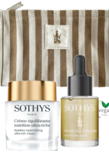 Sothys Sothys Duo Creme Équilibrante Nutrition Ultra-Riche + Serum SOS Relipidant + GRATIS Toilettas