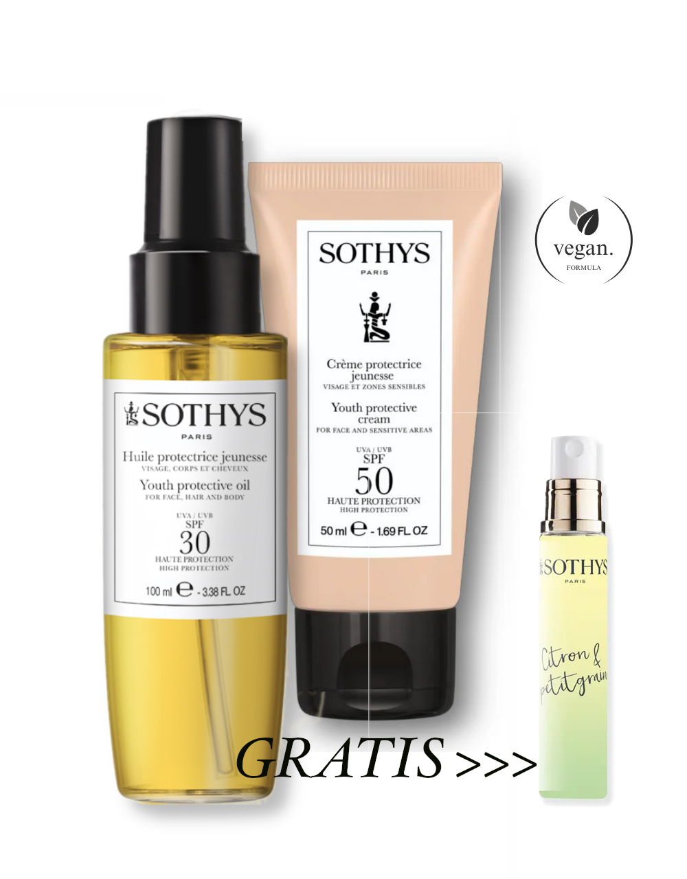 Sothys Sothys Duo Sonnenschutz Gesicht Körper mit Kostenlosem Eau Parfum Citron Petitgrain 7 ml
