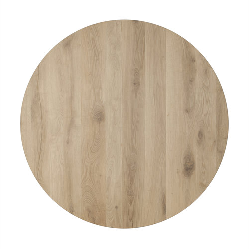 Prachtige eiken horeca tafel rond Prachtige eiken horeca tafel rond