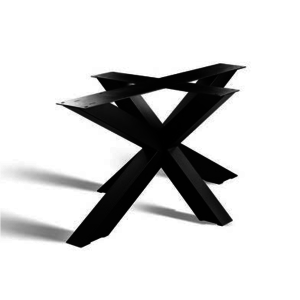 3D onderstel X - gecoat staal, antraciet, zwart