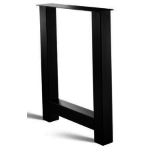 H-poot bartafel - gecoat staal, antraciet, zwart H-poot bartafel - gecoat staal, antraciet, zwart