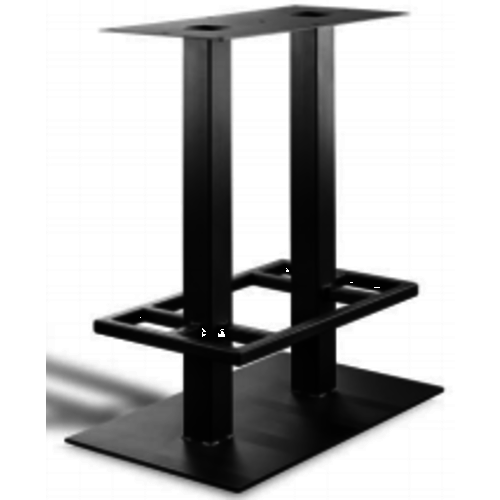 onderstel bar tafel dubbele uitvoering - gecoat staal, antraciet, zwart