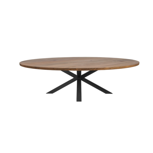HSM Collection Ovale eettafel Oakland - 220x110 cm - mangohout/metaal HSM Collection Ovale eettafel Oakland - 220x110 cm - mangohout/metaal