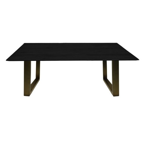 HSM Collection Tafel Zurich rechthoekig swiss edge - 180x90x73 - Zwart/Goud - Acacia/metaal HSM Collection Tafel Zurich rechthoekig swiss edge - 180x90x73 - Zwart/Goud - Acacia/metaal