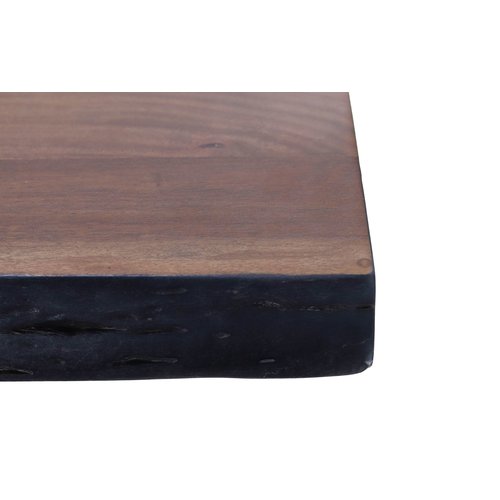 HSM Collection Rechthoekige eettafel - 240x100x77 - Walnoot bruin/zwart - Acaciahout/metaal