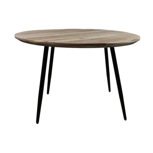 HSM Collection Ronde eettafel Bern - 140x140x76 - Naturel/zwart - Mangohout/ijzer HSM Collection Ronde eettafel Bern - 140x140x76 - Naturel/zwart - Mangohout/ijzer