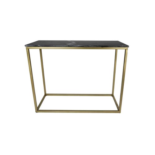 HSM Collection Console tafel Marseille - 100x35x75 - Zwart/goud - Marmer/metaal