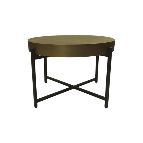 HSM Collection Salontafel - ø70x50- Goud/zwart - Metaal HSM Collection Salontafel - ø70x50- Goud/zwart - Metaal