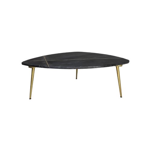 HSM Collection Salontafel Marseille - 90x60x36 - Zwart/goud - Marmer/metaal HSM Collection Salontafel Marseille - 90x60x36 - Zwart/goud - Marmer/metaal