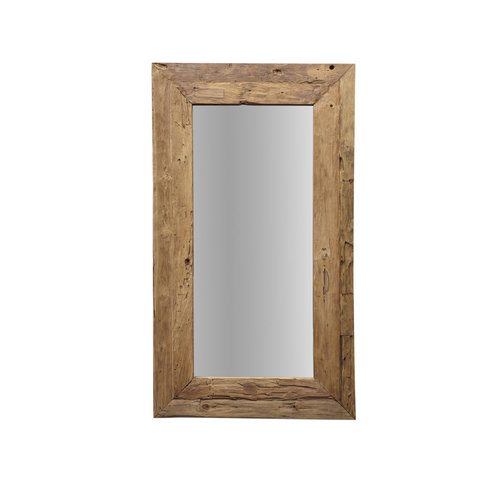 HSM Collection Wandspiegel Rustiek - 140x90 cm - drijfhout teak HSM Collection Wandspiegel Rustiek - 140x90 cm - drijfhout teak