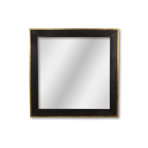 HSM Collection Wandspiegel - 90x90 - Goud/zwart - Teak HSM Collection Wandspiegel - 90x90 - Goud/zwart - Teak
