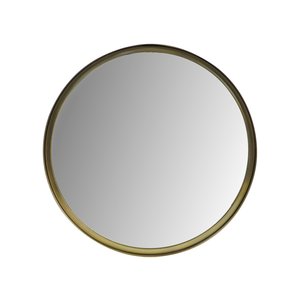 HSM Collection Wandspiegel Fletcher Rond - ø50 - antique gold - Metaal/glas