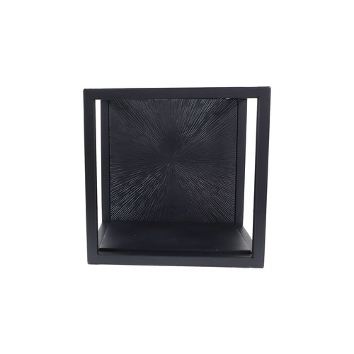 HSM Collection Wandbox Fletcher - 25x18x25 - Zwart - Ijzer/Aluminium/Mangohout HSM Collection Wandbox Fletcher - 25x18x25 - Zwart - Ijzer/Aluminium/Mangohout