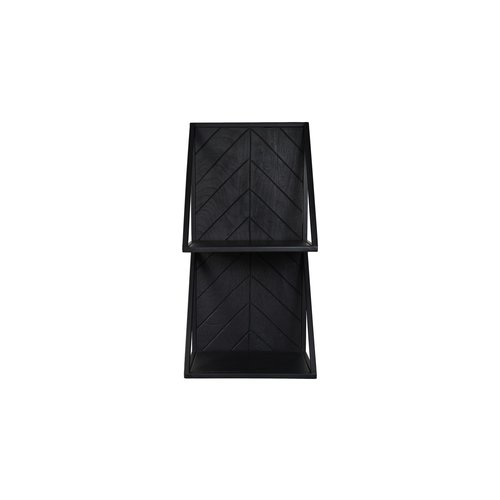 HSM Collection Dubbele wandplank - 30x20x60 - Zwart - Mangohout/ijzer HSM Collection Dubbele wandplank - 30x20x60 - Zwart - Mangohout/ijzer