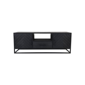 HSM Collection TV Meubel Verona - 150x40x55 - Zwart - Mangohout/metaal