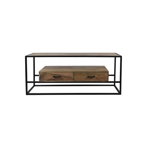 HSM Collection Tv meubel Blackwell- 140x40x58 - Naturel/zwart - Mangohout/ijzer HSM Collection Tv meubel Blackwell- 140x40x58 - Naturel/zwart - Mangohout/ijzer