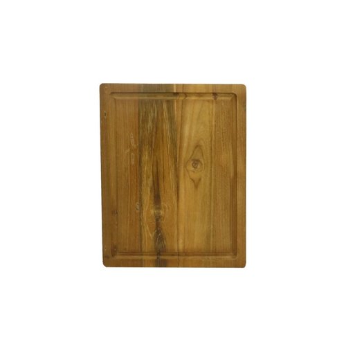 HSM Collection Snijplank naturel met groef - 35x25x3 - Naturel - Oud Teakhout