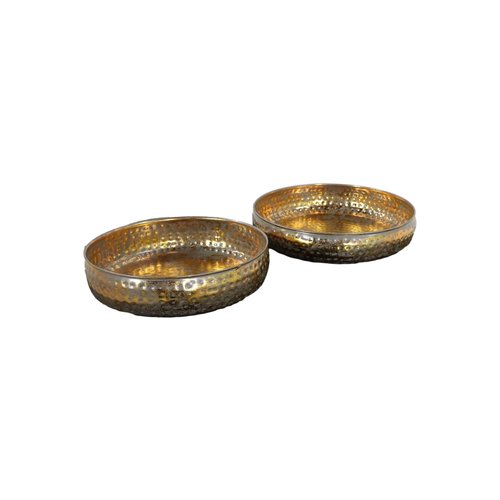 HSM Collection Schalen - ø31x7/ø28x7 - Brass/Antique goud - Aluminium - Set van 2 HSM Collection Schalen - ø31x7/ø28x7 - Brass/Antique goud - Aluminium - Set van 2