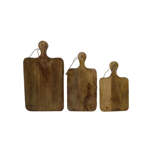 HSM Collection Snijplanken - Naturel - Mangohout - Set van 3 HSM Collection Snijplanken - Naturel - Mangohout - Set van 3