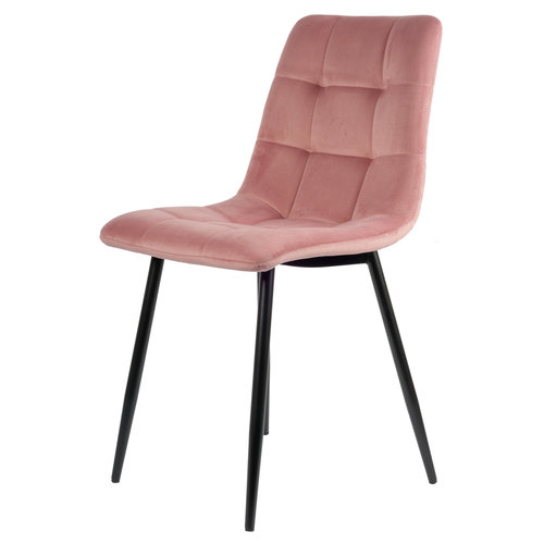 USUALS Elise Eetkamerstoel - Roze Velvet USUALS Elise Eetkamerstoel - Roze Velvet
