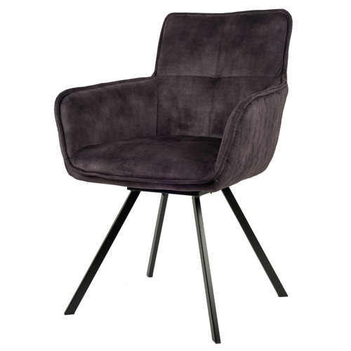 USUALS Oxford Draaistoel - Antraciet | Velvet USUALS Oxford Draaistoel - Antraciet | Velvet