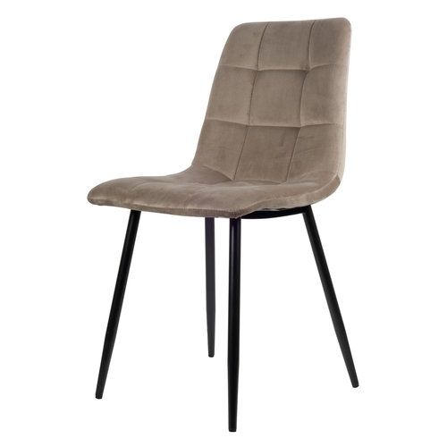 USUALS Elise Eetkamerstoel - Beige Velvet USUALS Elise Eetkamerstoel - Beige Velvet